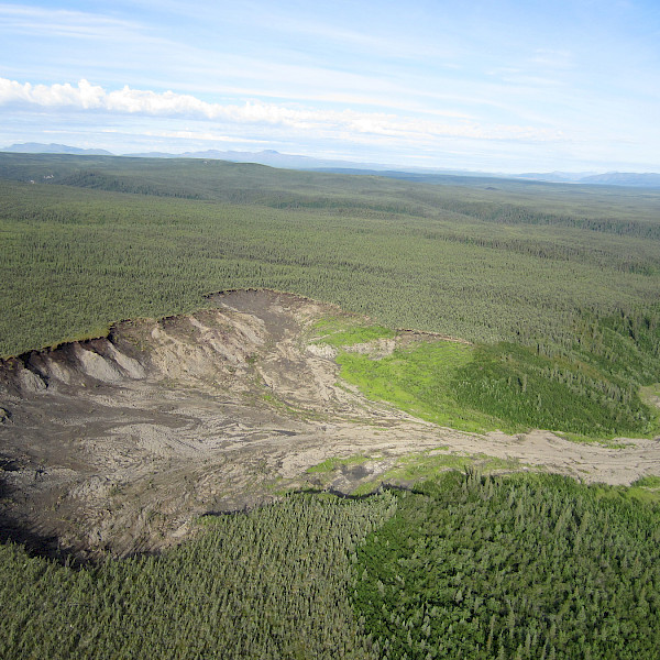Permafrost slump in northern Canada. © Photographer: Jen Lento Permafrost slump in northern Canada.